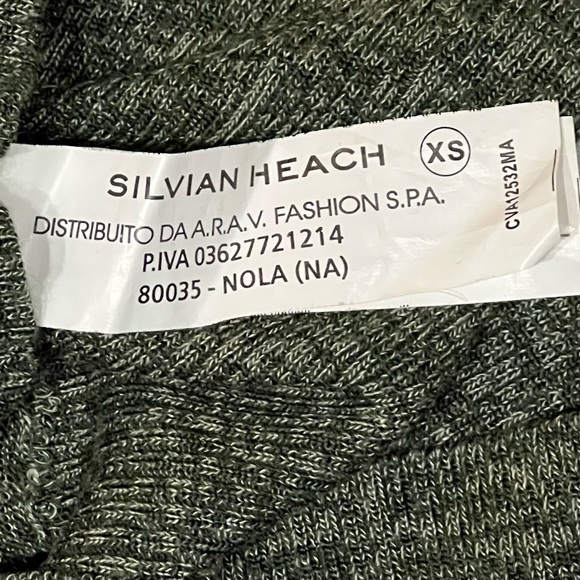 NBW Silvian Heach Heather Green Cowl Neck Lightweight Knit. Size XS - Picture 5 of 9